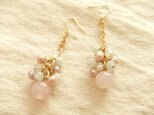 ローズクォーツのピアス/イヤリング(P0709)の画像