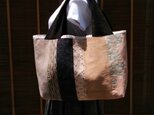 古布柿渋染のパッチワークバッグ