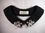 Bijou lace collar [Black]の画像