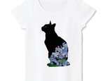 猫ともイラストTシャツ【レディースタイプL/Mサイズ】の画像