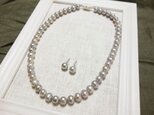 Ｓさま　ご予約品　グレーパール　ネックレス・ピアスセット