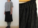 黒 コットン刺繍レース ギャザースカートの画像