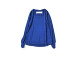 twist neck l/s tee (navy)の画像