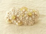 お花レースのバレッタ(K0473)の画像
