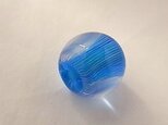 【送料無料】ひだ紋球・青２・ガラス製・とんぼ玉