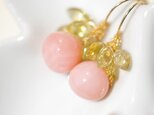Pink Opal×Lemon Quartz*pierceの画像