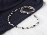 Navy-gray×White Necklaceの画像