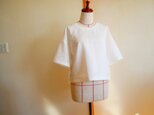 ハーフリネン シンプルなトップス(白)