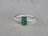 古代スタイル　エメラルド　指輪　9号