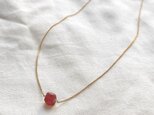 Rough Rock Ruby Necklace　　14KGFの画像