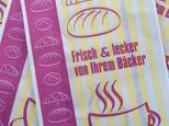 ドイツ 　おしゃれ色のパン屋さんのマルシェ袋　10枚setの画像