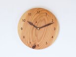木製 掛け時計 丸型 杉材11の画像
