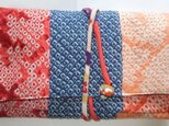着物リメイク　絞りの羽織で作った和風財布　１５２９の画像