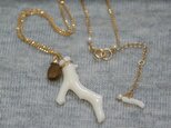 Sale! ホワイトコーラル×ビアクオーツのロングネックレス