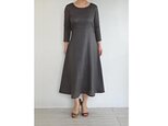 リネンワンピース・チャコールグレー