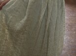 刺繍リネンwガーゼのギャザースカートの画像