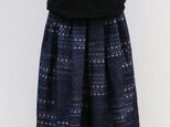 大島紬のタックスカート　
