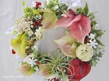 Three　colors　Anthurium：wreathの画像