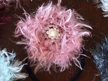 【!★SALE★!】ふわふわお花のヘアゴム【ピンク】の画像