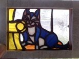 ステンドグラス　猫小額　「すりすりねこ」の画像
