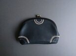 ・・ｐ様ご注文作品・・ecru stitch pouch (navy)の画像