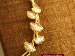 【ハンドメイドパーツ素材】K16GPゴールド・チャーム・銀杏の枝(2個)の画像