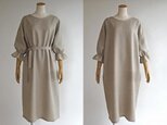 清楚&ゆったりリネンワンピース・リボン付き