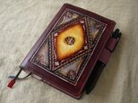 手染め&刻印　牛革文庫サイズ手帳（ほぼ日手帳対応）　おまけ付き