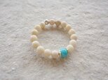 SV925★BEADS RING/RIVER STONE×TURQUOISEの画像
