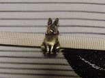 真鍮製　兎(ウサギ)型帯留め　着物や浴衣の帯どめ飾りにの画像