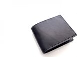 【受注生産品】二つ折り財布 〜栃木ブラックサドル オールブラック〜の画像