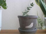 とりの植木鉢の画像