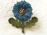 flower brooch B - セルリアンブルーの画像