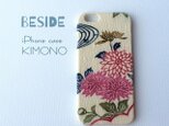 【 KIMONO 】希少☆アンティーク着物iPhoneケース(絞に菊)の画像