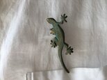 bronze gecko brooch GCの画像