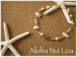 ♡white sea shell anklet / LOVEの画像