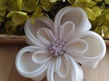 【送料込】爽やかで上品な大輪ヘアクリップ