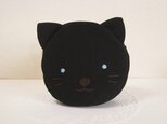 まーるい黒ねこポーチ（青い目）の画像