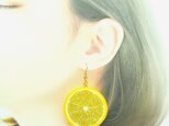 レモン(両面細工)大サイズ☆リアルな食品サンプルのフルーツピアス