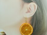 リアルなフルーツピアス　オレンジ両面大の画像