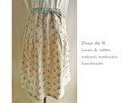 まる刺繍のふんわりスカート　コットンリネン　リネン　の画像