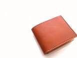【受注生産品】二つ折り財布 ～栃木アニリンキャメル×栃木サドル～の画像