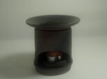 茶葉を使った和のアロマポット　竹炭モチーフ茶香炉　Ａの画像