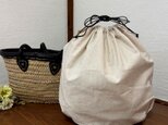 バッグインバッグ巾着　ワンウォッシュリネンの画像