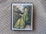 フランス　美術切手ブローチ1374の画像