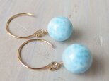 K14GF larimar globe pierceの画像