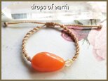 美味しそうなカーネリアンとルチルのマクラメブレスレット