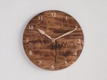 木製 掛け時計 丸 栃（トチ）材6の画像