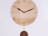 木製 振り子時計 丸型　ブナ材1の画像