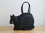 『 ko-bako / black 』 香箱座りの猫鞄の画像